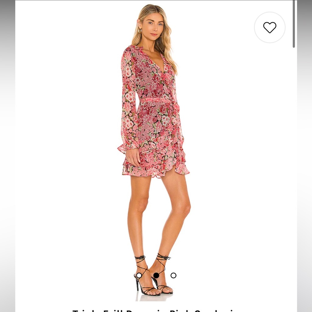 Bardot Triple Frill Dress in Pink Gardenia